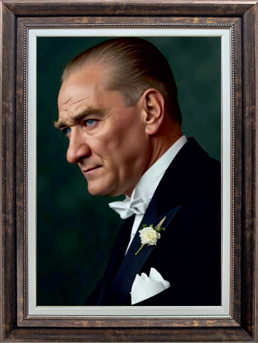 Işıklı - Işıksız Deri Atatürk Tablosu - CDT02002 - Görsel 2