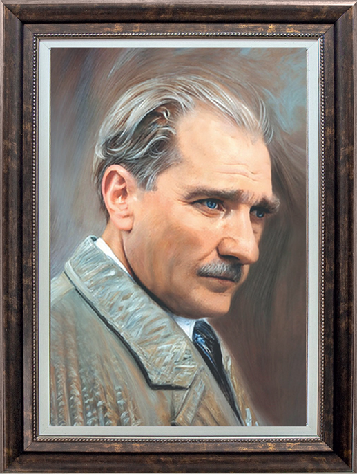 Işıklı - Işıksız Deri Atatürk Tablosu - CDT02013 - Görsel 2