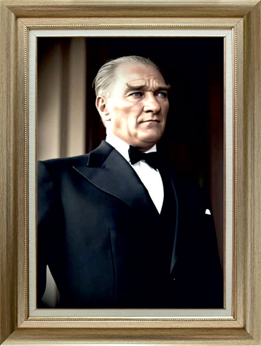 Işıklı - Işıksız Deri Atatürk Tablosu - CDT02015 - Görsel 2